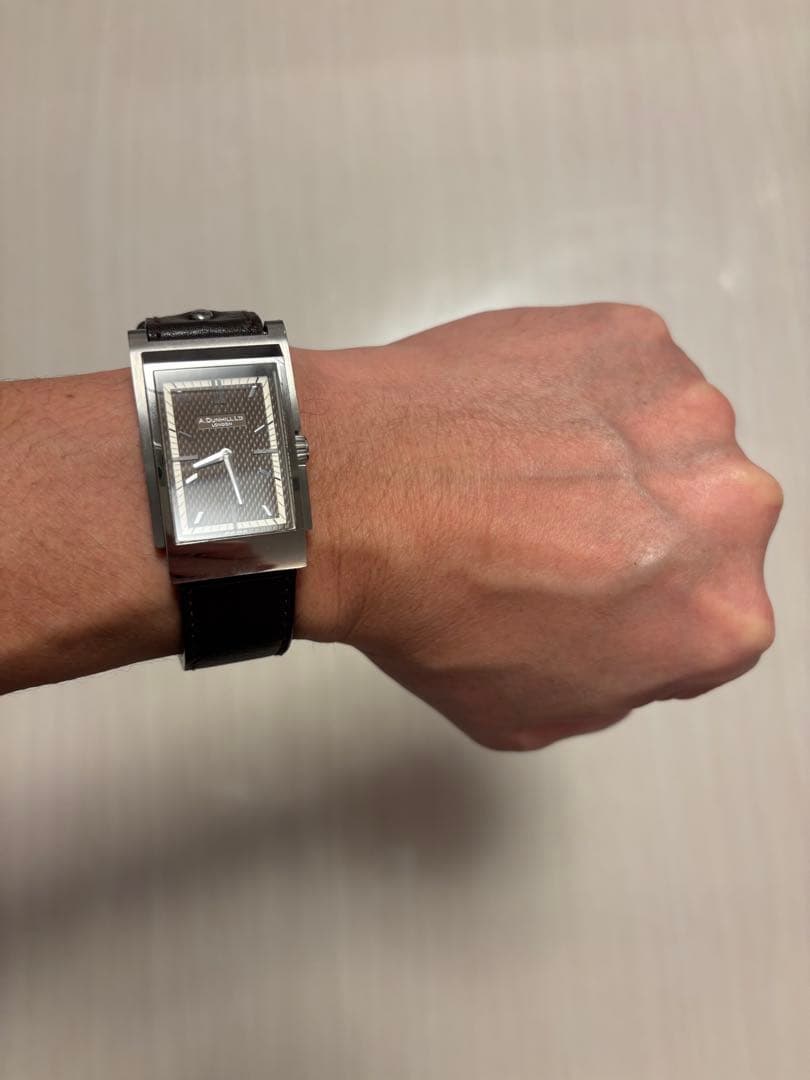 ダンヒル　ドライビングウオッチ　ウェイファー8035 ダークブラウン純正ベルト