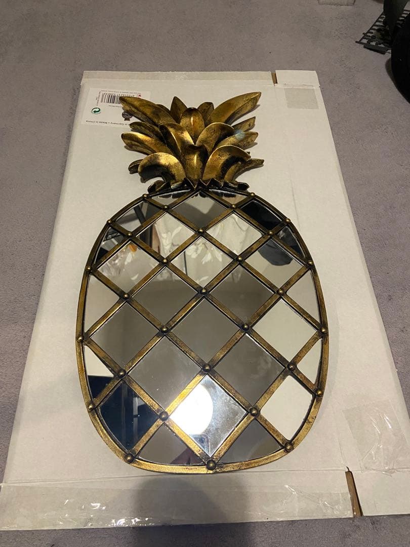 KAREパイナップルミラー26×50cm　ウォールデコレーション