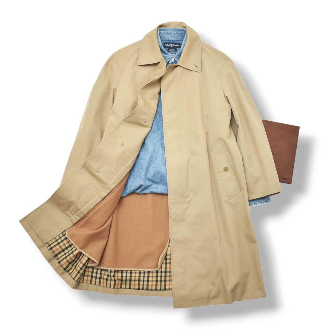 英国製 ダックス DAKS ウールライナー付き ステンカラーコート ベージュ