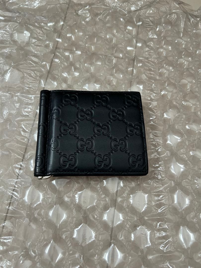 【美品】GUCCI ブラック マネークリップ