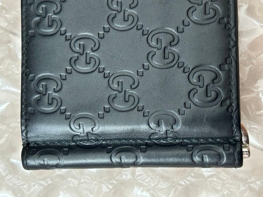 【美品】GUCCI ブラック マネークリップ