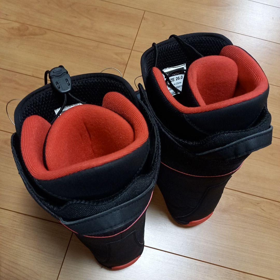 スノーボードブーツ BOAシステム 26.0cm ブラック/レッド