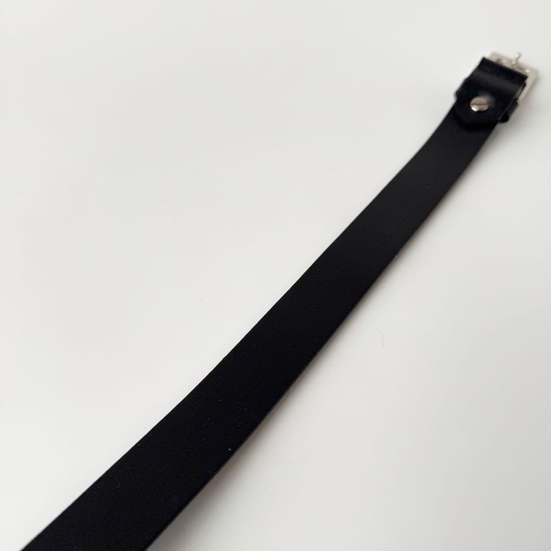 【極美品】フェンディ ベルト ズッカ柄 シルバー金具 レザー ブラック