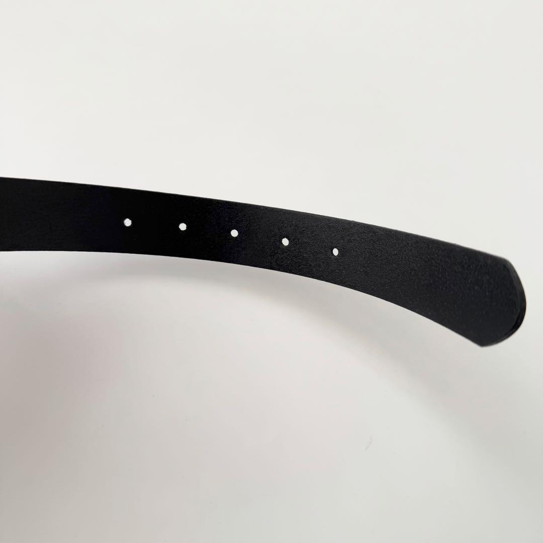 【極美品】フェンディ ベルト ズッカ柄 シルバー金具 レザー ブラック