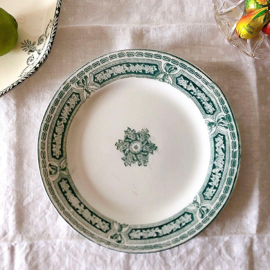 ヴィエイヤールボルドー　カマイユ ディナープレート　F フランスアンティーク食器