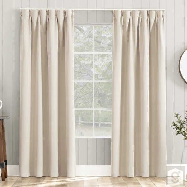 けんさんp大ベージュ プリーツカーテン