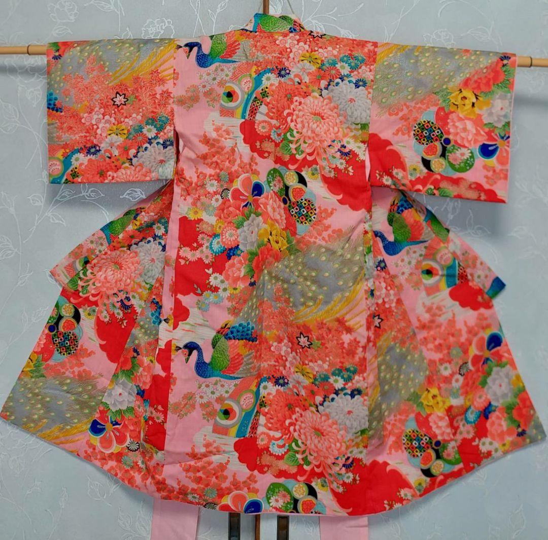 NA231アンティーク子供着物着丈77センチ裄丈39センチ