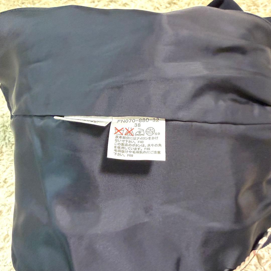 バーバリーロンドン　ダッフルコート ノバチェック　フード付　ネイビー Mサイズ