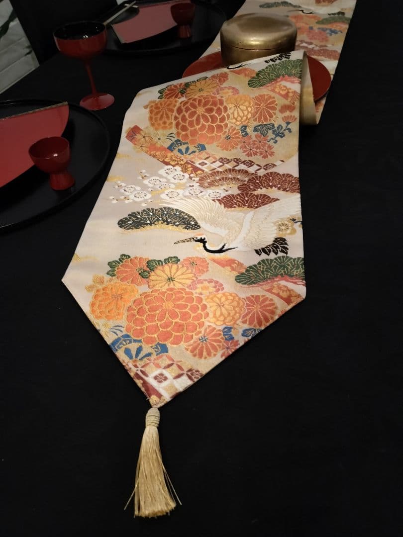 A937高級‼️ひな祭り‼️花嫁衣装帯‼️1ｍ96cm