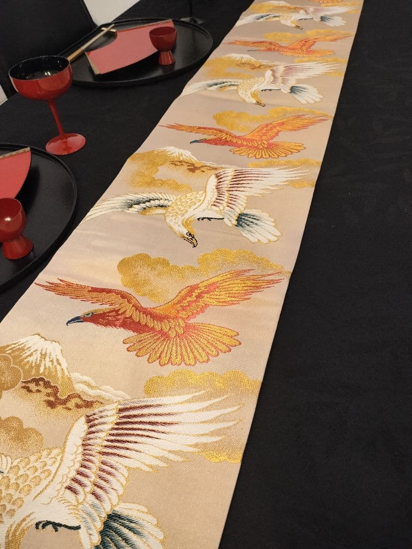 A937高級‼️ひな祭り‼️花嫁衣装帯‼️1ｍ96cm