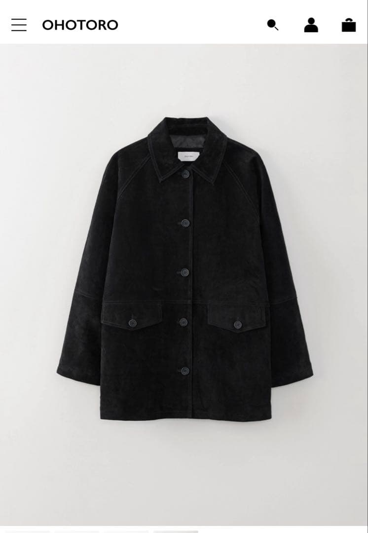 hackney jacket スエードジャケット　ブラック　ohotoro