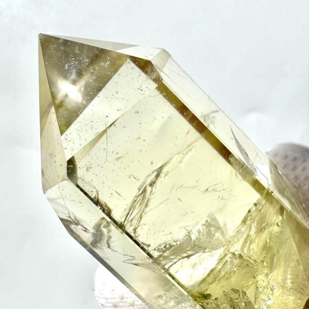 高品質 高透明 シトリン 黄水晶 六角柱