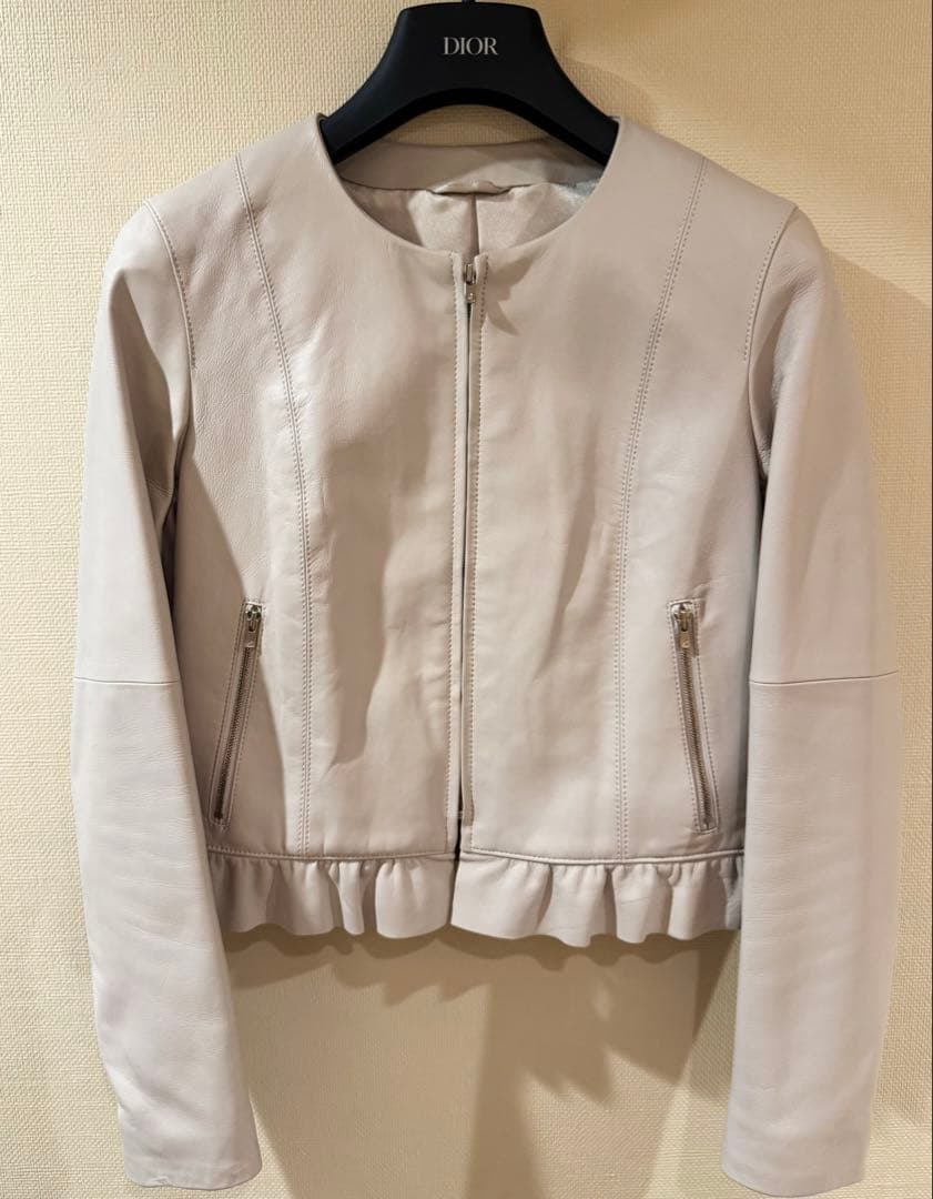 新品未使用 ANAYI アナイ 本革 ラムレザー クルージャケット ベージュ