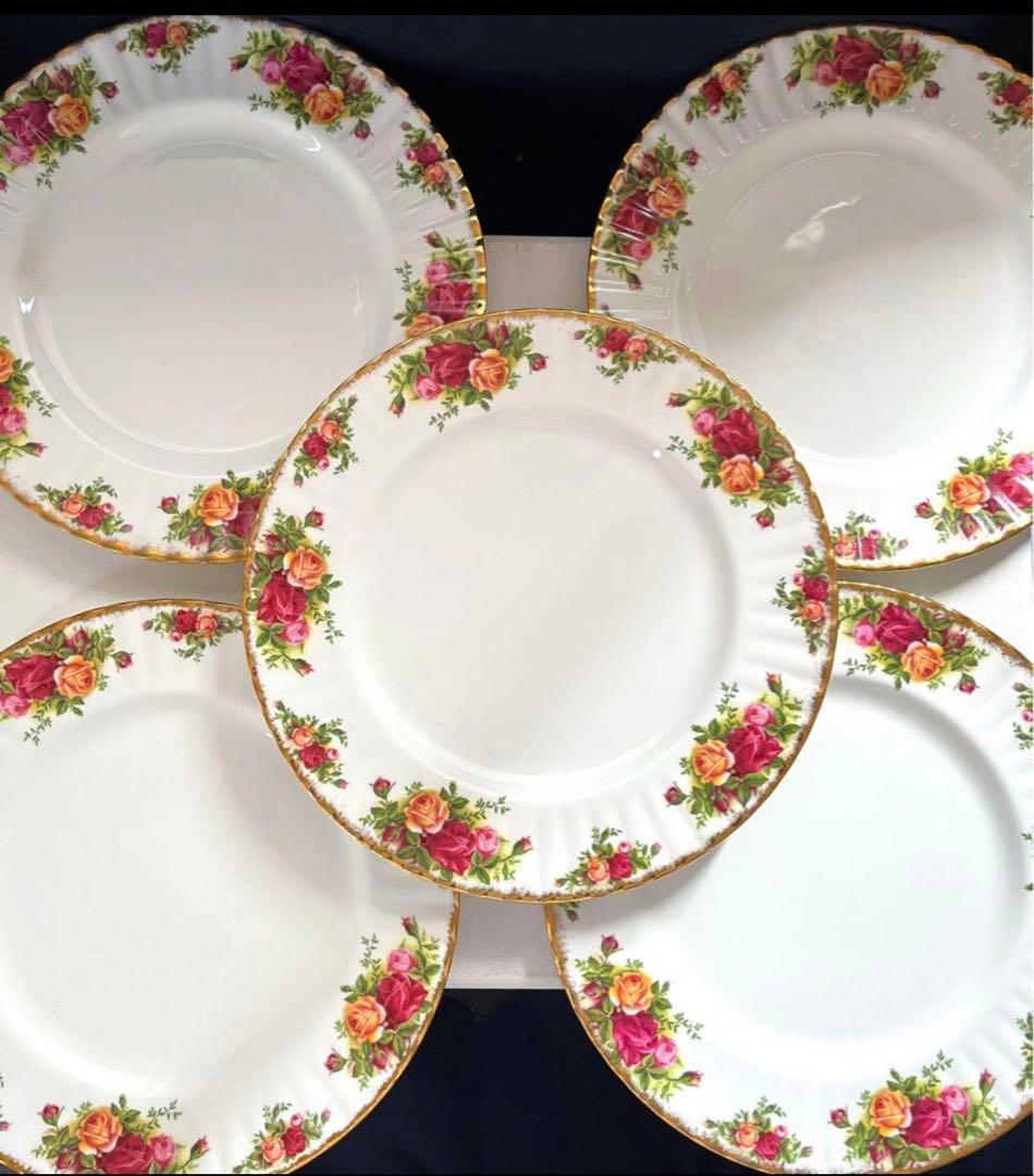 ロイヤルアルバート カントリーローズ　ディナー　大皿　５枚セット