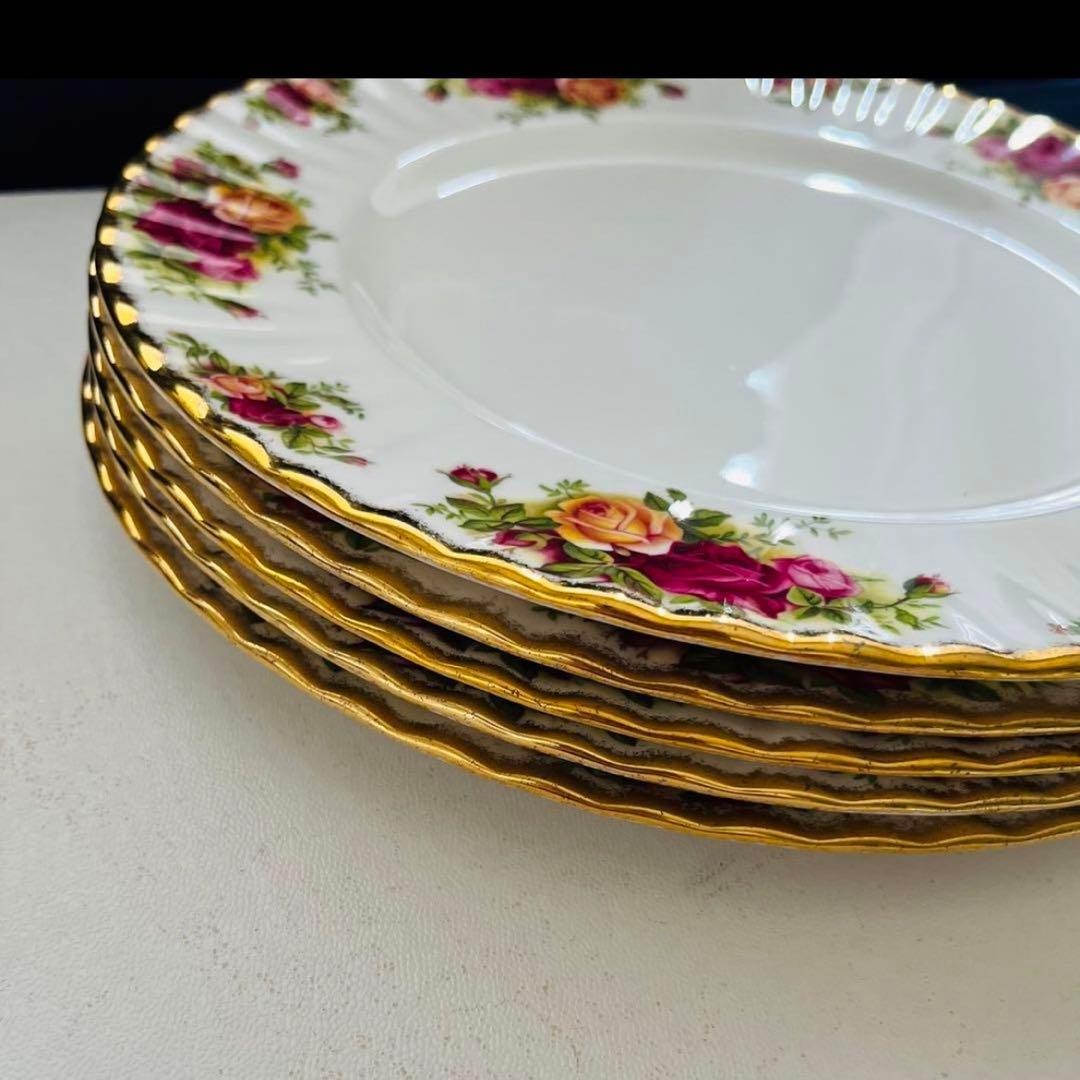 ロイヤルアルバート カントリーローズ　ディナー　大皿　５枚セット
