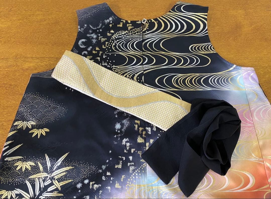 3255 着物　リメイク　ドレス　ワンピース