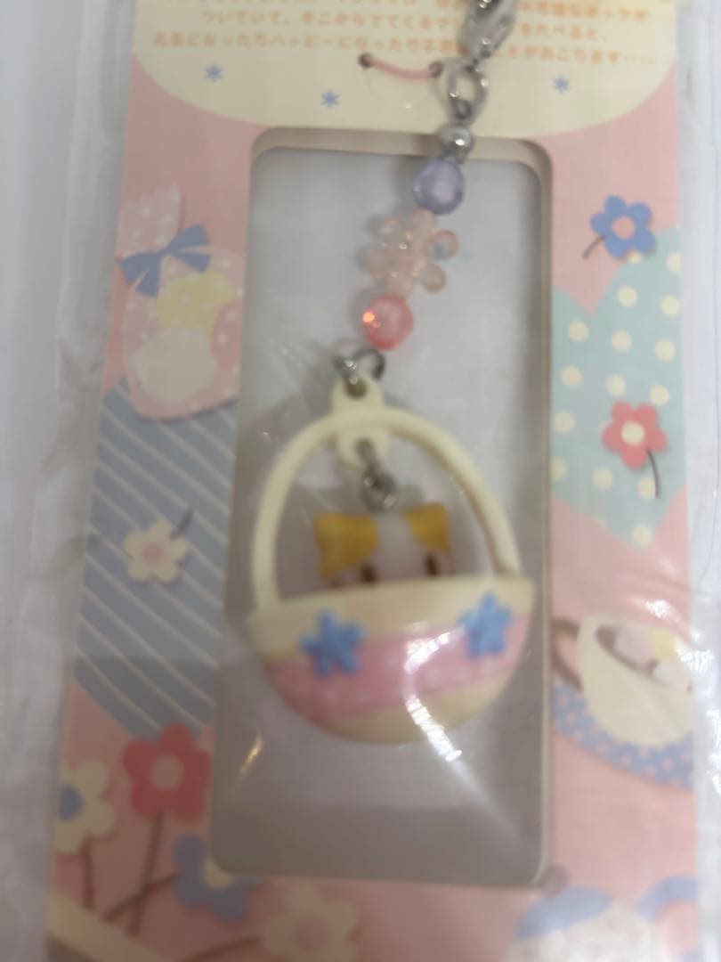 マシュマロみたいなふわふわにゃんこ　ストラップ 平成レトロ　サンリオ　当時