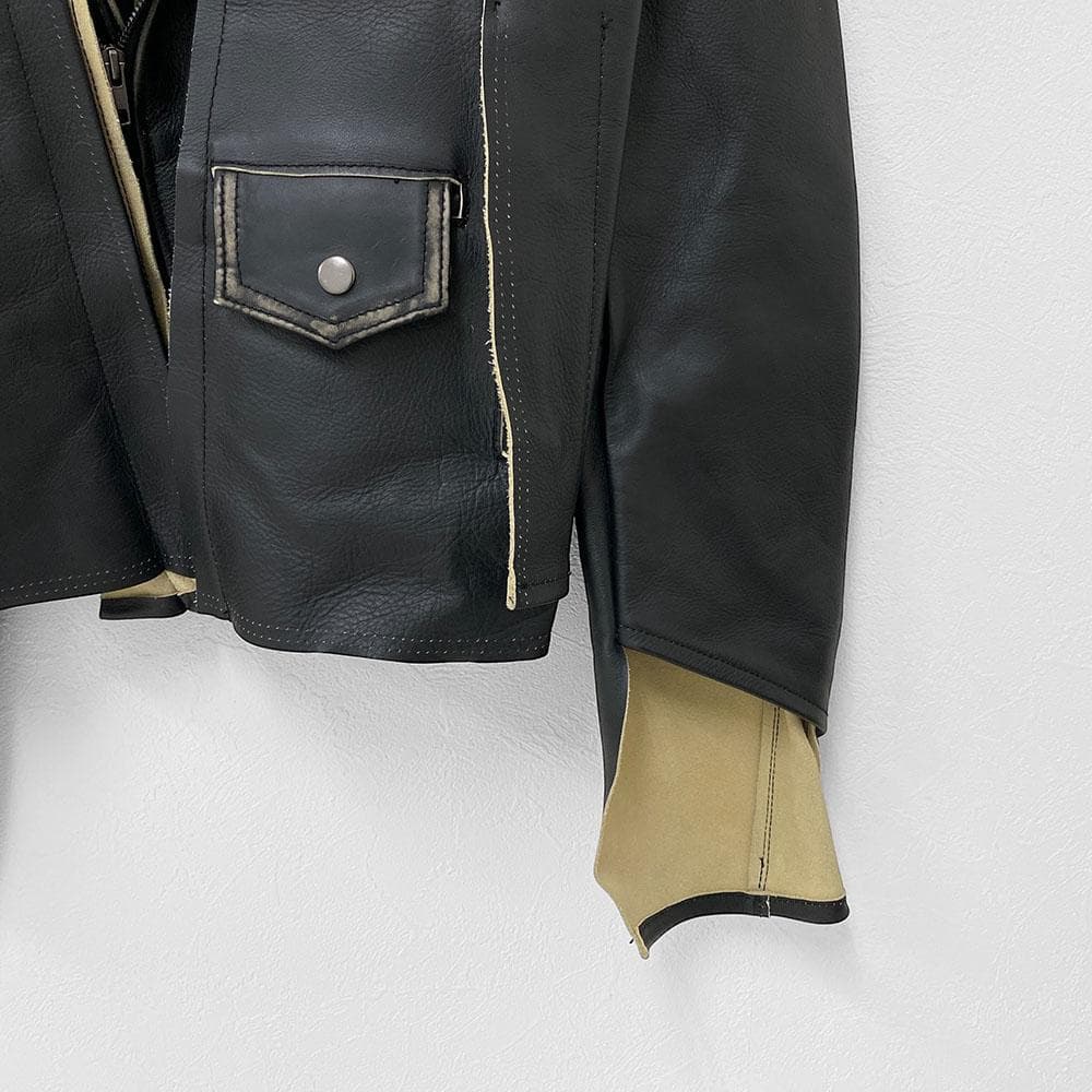 極美品 Margiela ×  マルジェラ ライダースジャケット 再構築