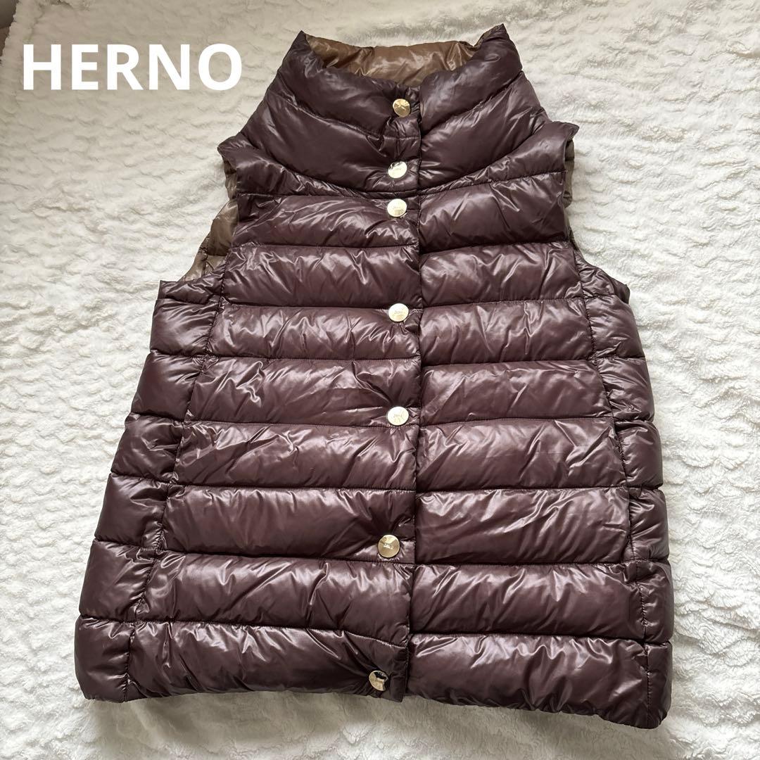 ヘルノ　リバーシブルダウンベスト 42サイズ