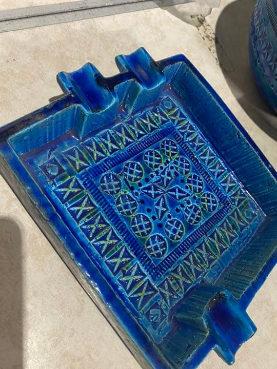 イタリア製灰皿 ビトッシ フラビア トスカーナ リミニブルー アルド ロンディ