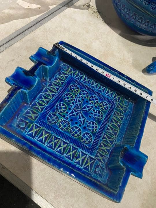 イタリア製灰皿 ビトッシ フラビア トスカーナ リミニブルー アルド ロンディ