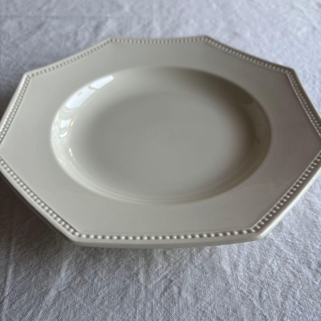 フランスアンティーク サルグミンヌ オクトゴナルプレート 2枚セット