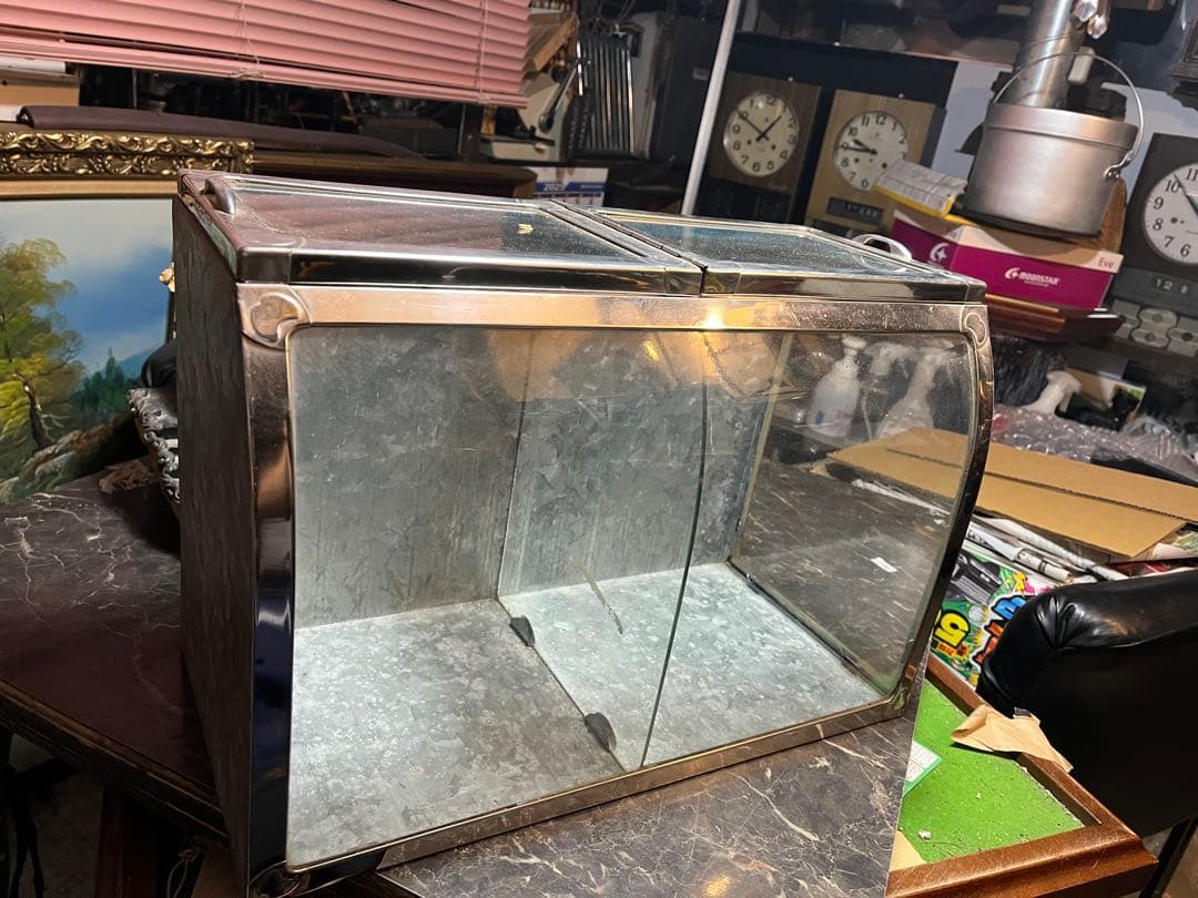 レトロブリキガラスケース、駄菓子ケース、昭和駄菓子ケース、昭和レトロ駄菓子