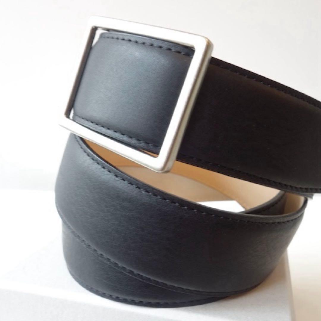 Graphpaper ホールレスレザークラシック ベルト ブラック サイズ2