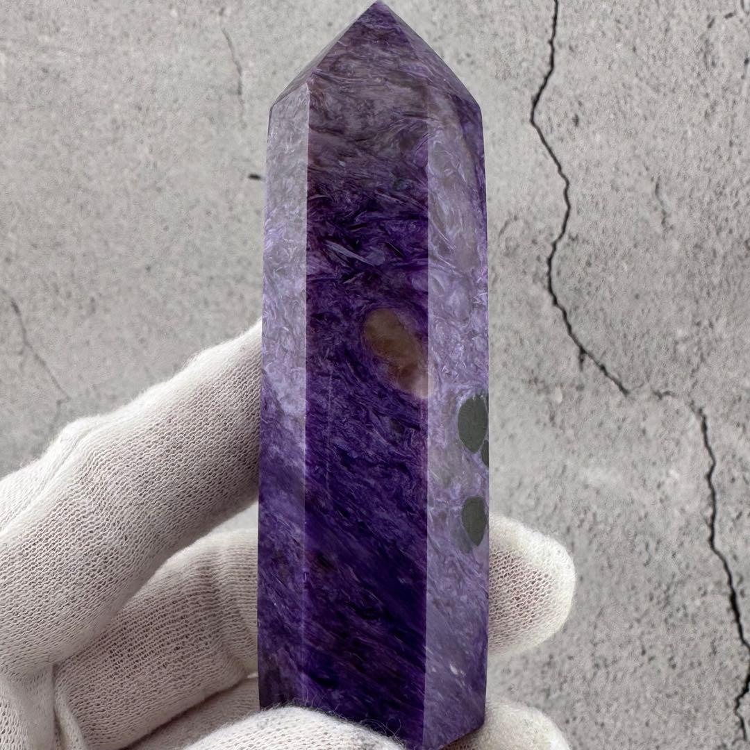 G-140チャロアイト ポイント 希少原石 高品質紫の模様が美しい 天然石