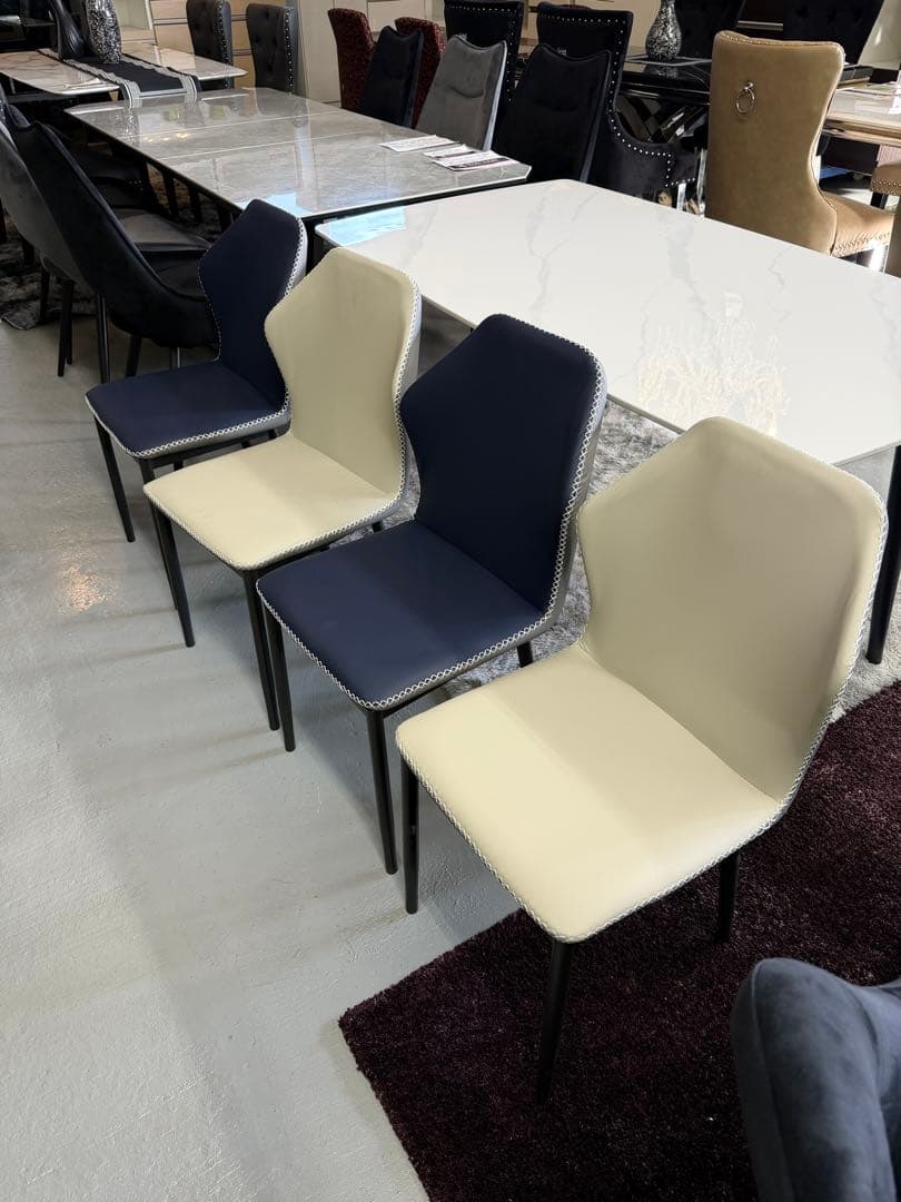 ダイニングチェア4脚（PUレザー）