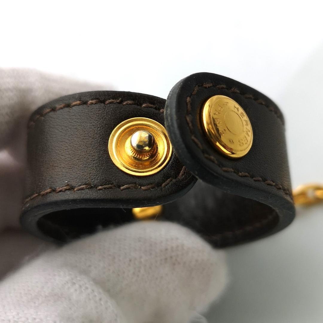 エルメス HERMES チャーム グローブホルダー レザー/メタル /ゴールド