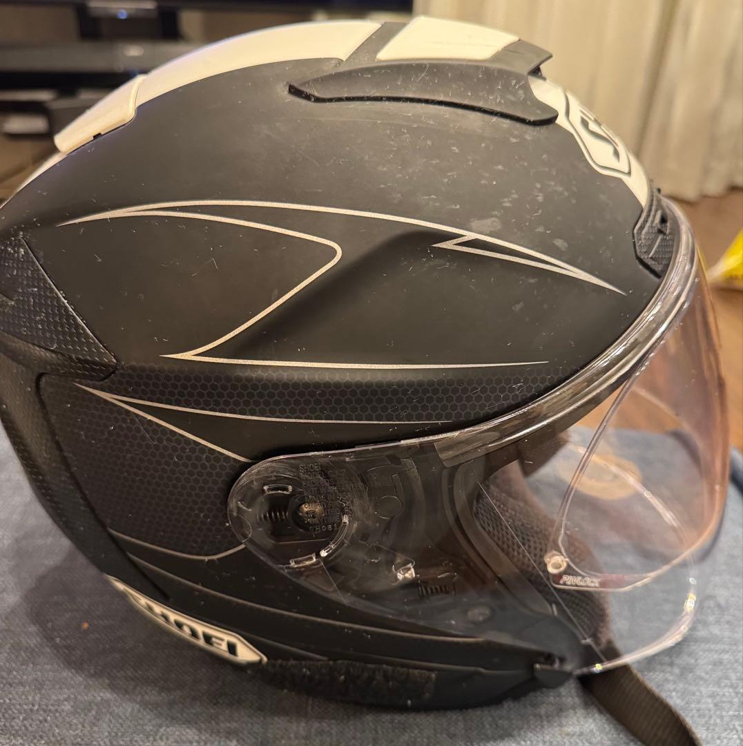 SHOEI ジェットヘルメット マットブラック/ホワイト　XL