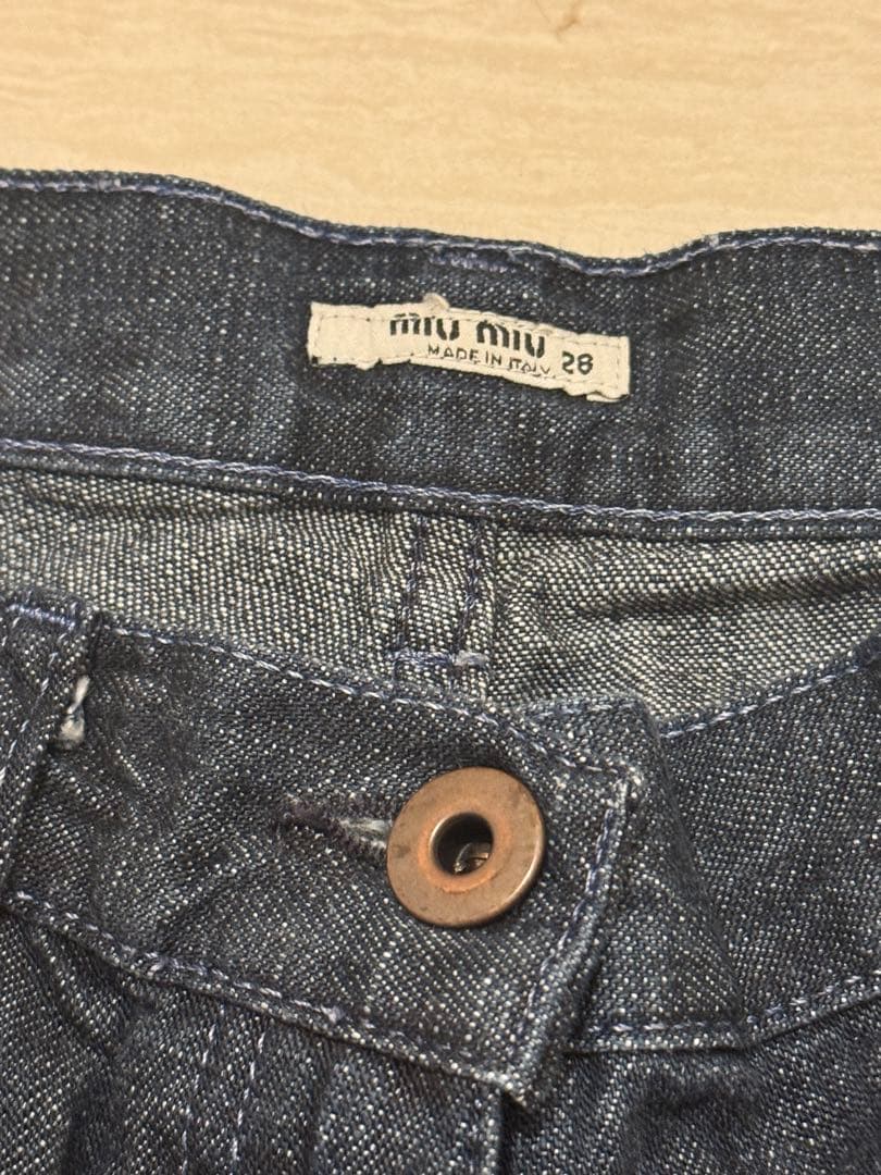 miu miu ダークデニム ストレートパンツ 28