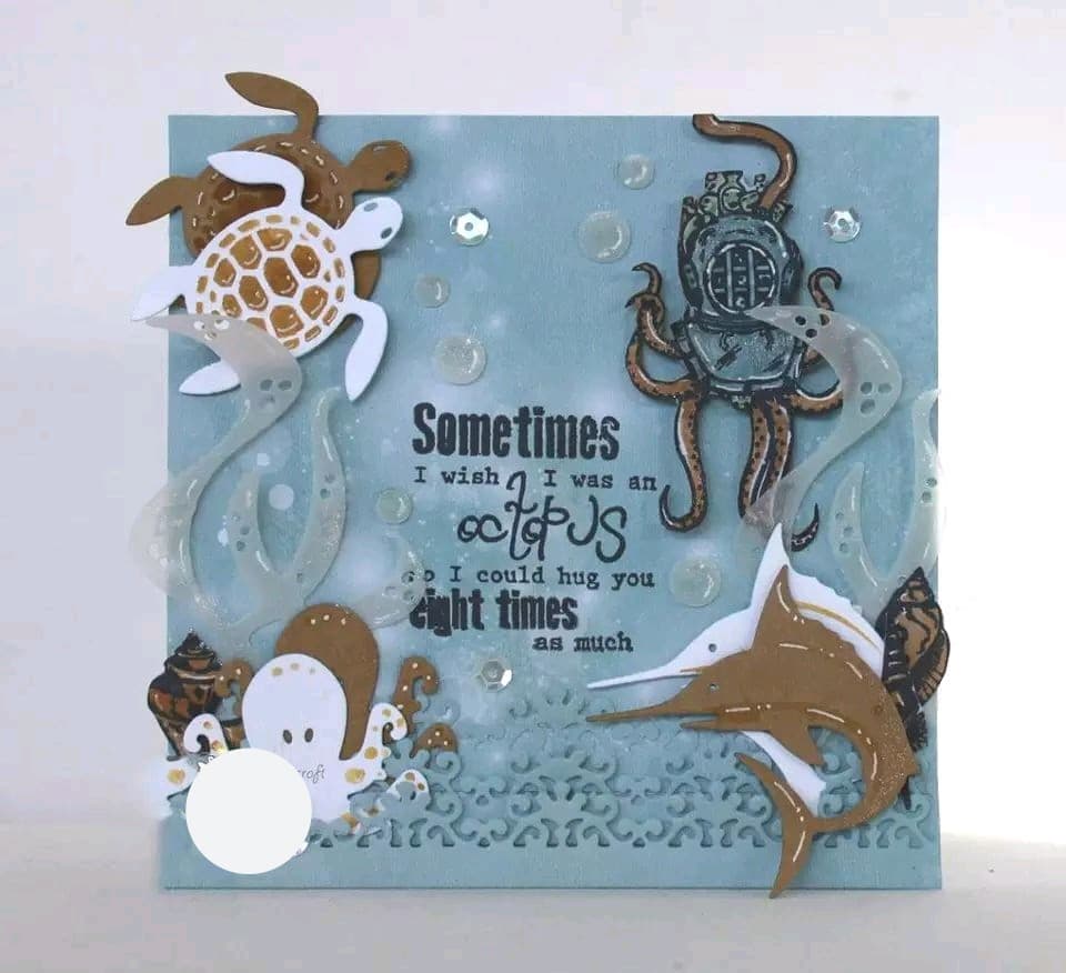 新品　海の生き物3pcsセットのカッティングダイ