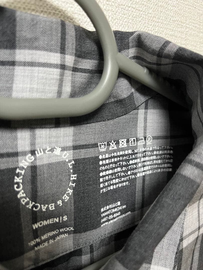 山と道　チェックシャツ　Sサイズ　美品