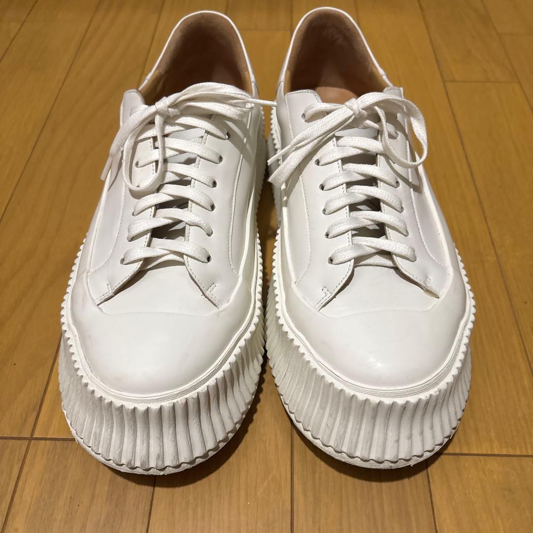 JIL SANDER プラットフォーム レザー スニーカー
