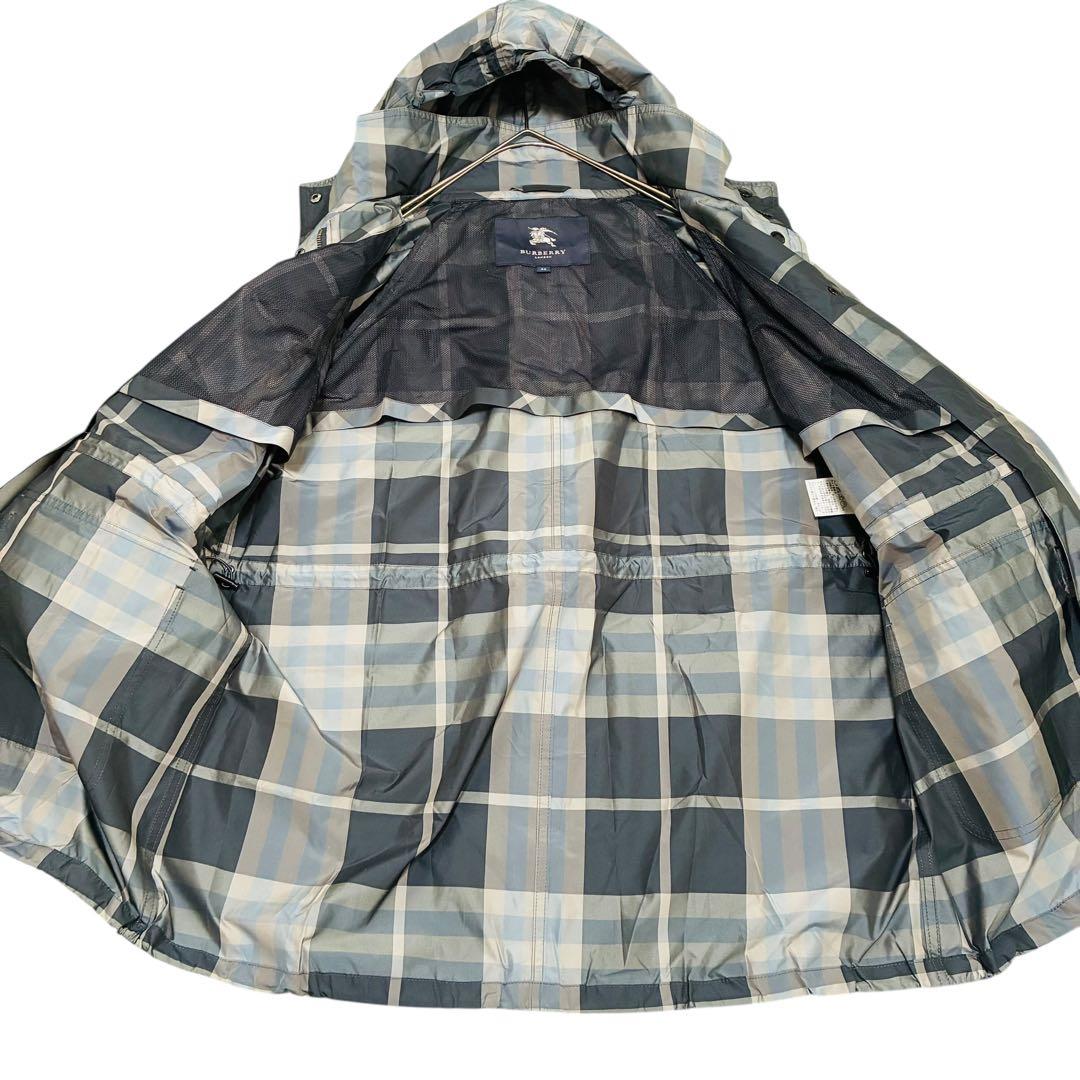 【希少美品】バーバリーロンドン　レインコート　ポリエステル　ノバチェック　44