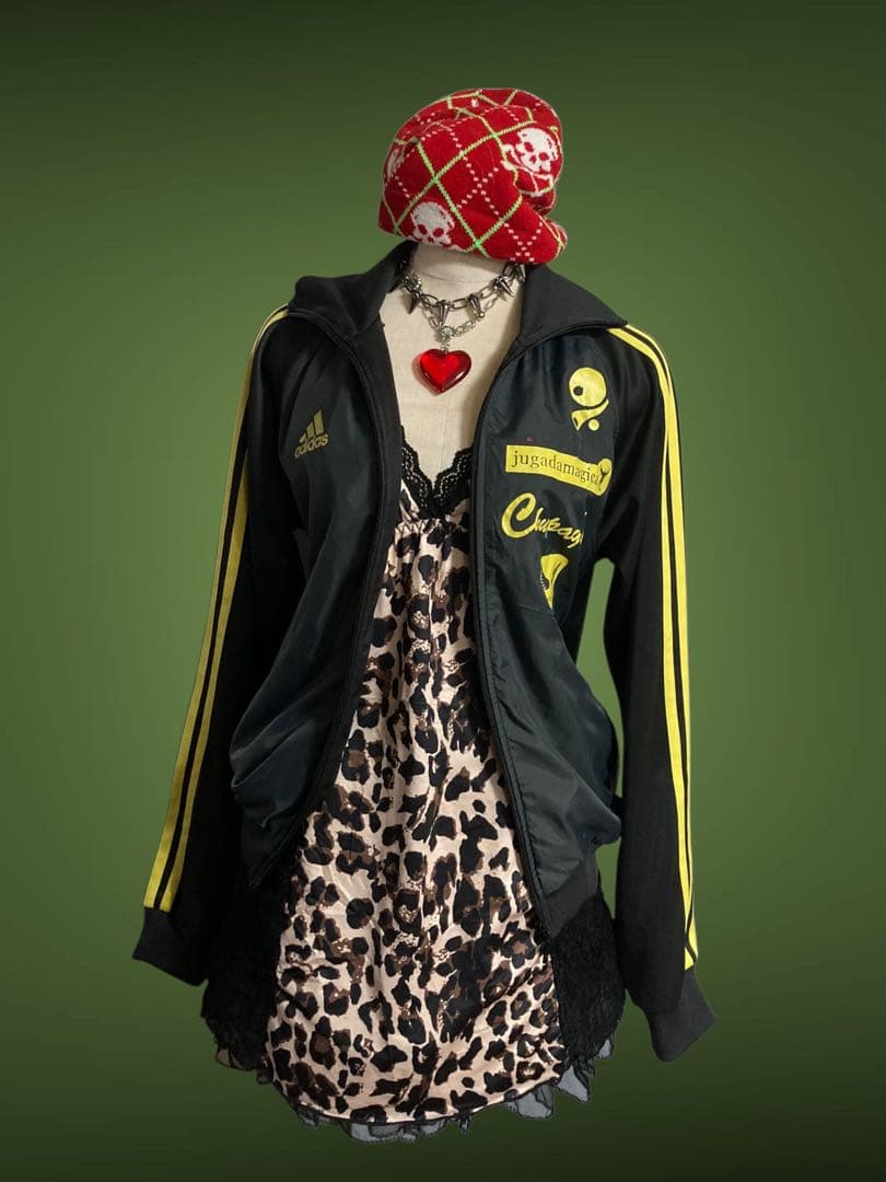 レアadidas平成ギャルy2kパンク古着屋フェアリーグランジトラックゴールド姫