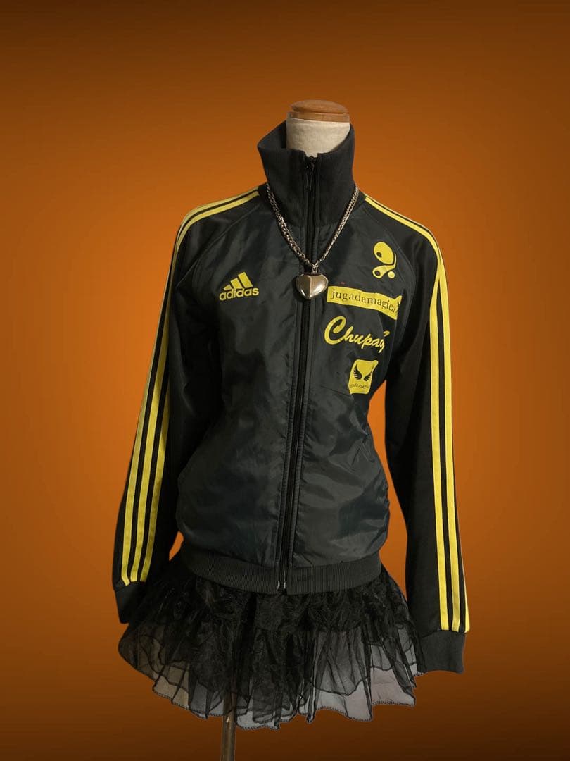 レアadidas平成ギャルy2kパンク古着屋フェアリーグランジトラックゴールド姫