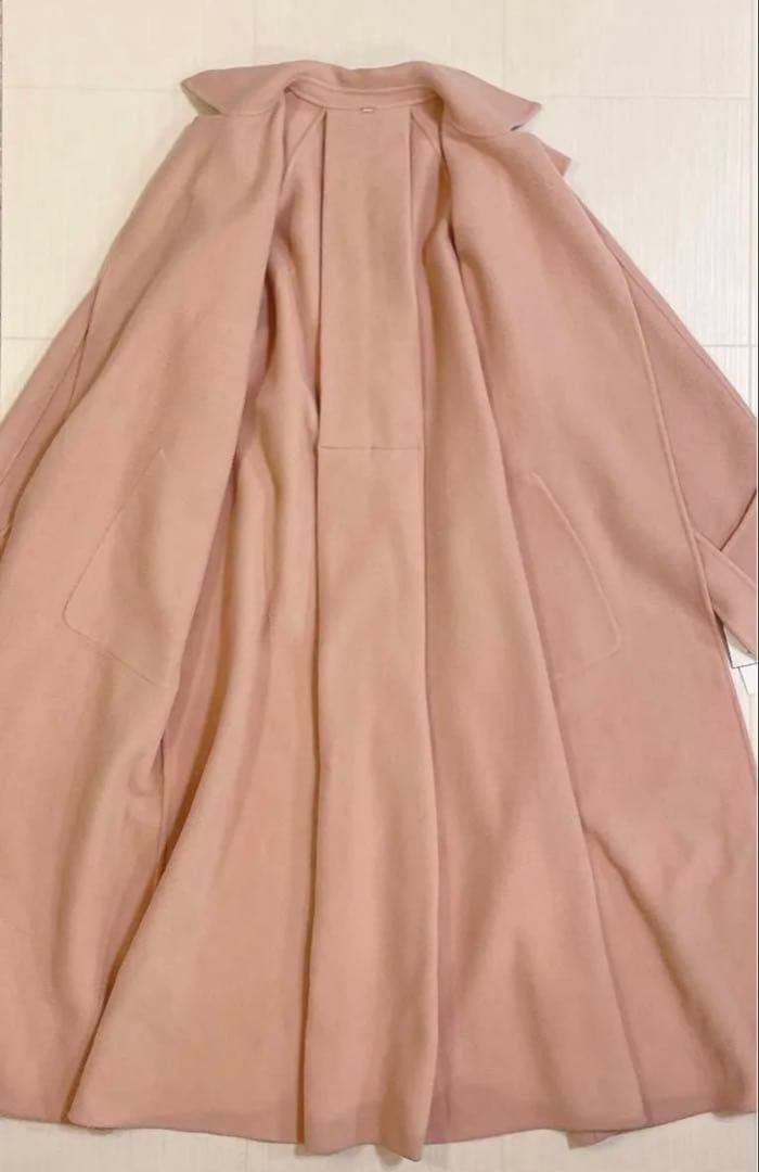 Mila Owen ピンク ロングコート ベルト付き