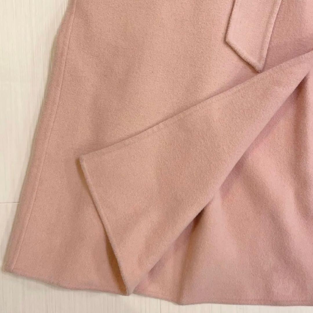 Mila Owen ピンク ロングコート ベルト付き