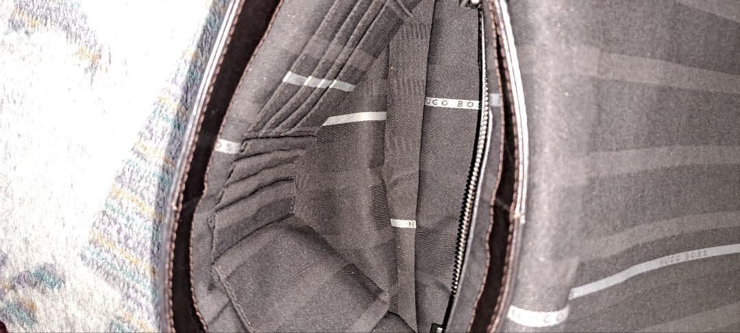 HUGO BOSS メンズ メッセンジャーバッグ レザー ブラウン used