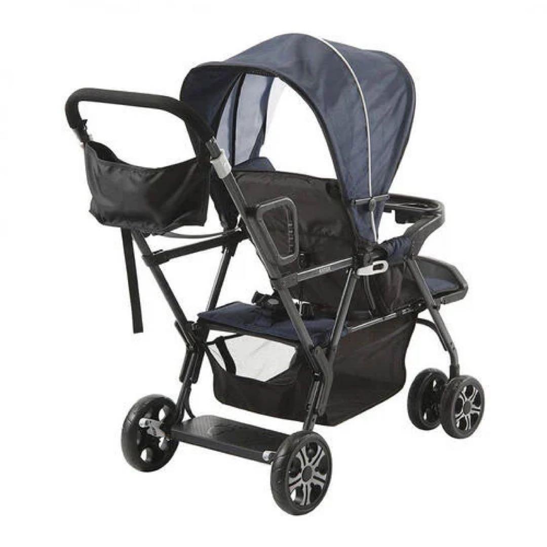 KATOJI 二人でゴー　　2人乗りベビーカー　未使用　ネイビー