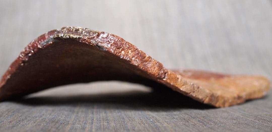 希少作★原田拾六★備前《牡丹餅》四方皿