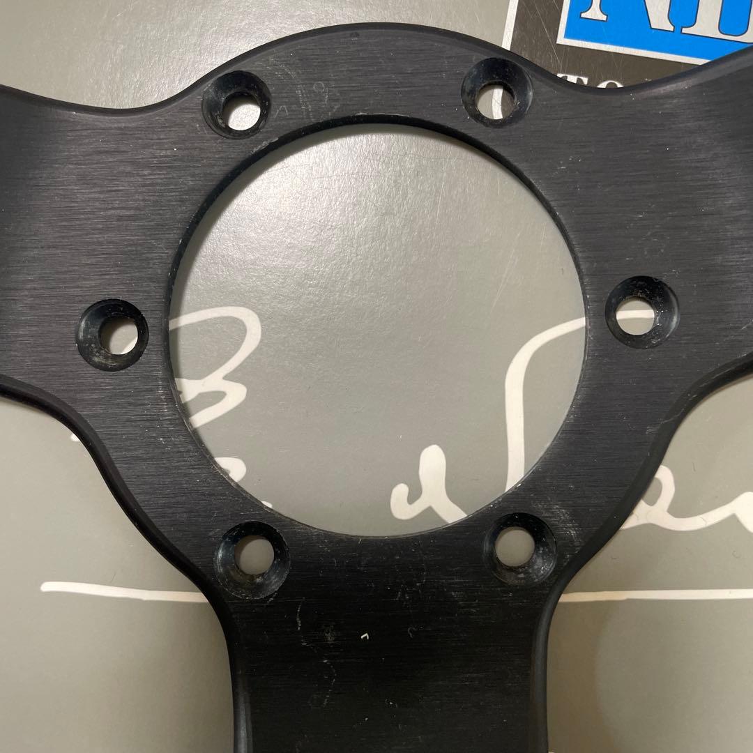 NARDI ステアリングホイール 3スポーク ブラック/レッド