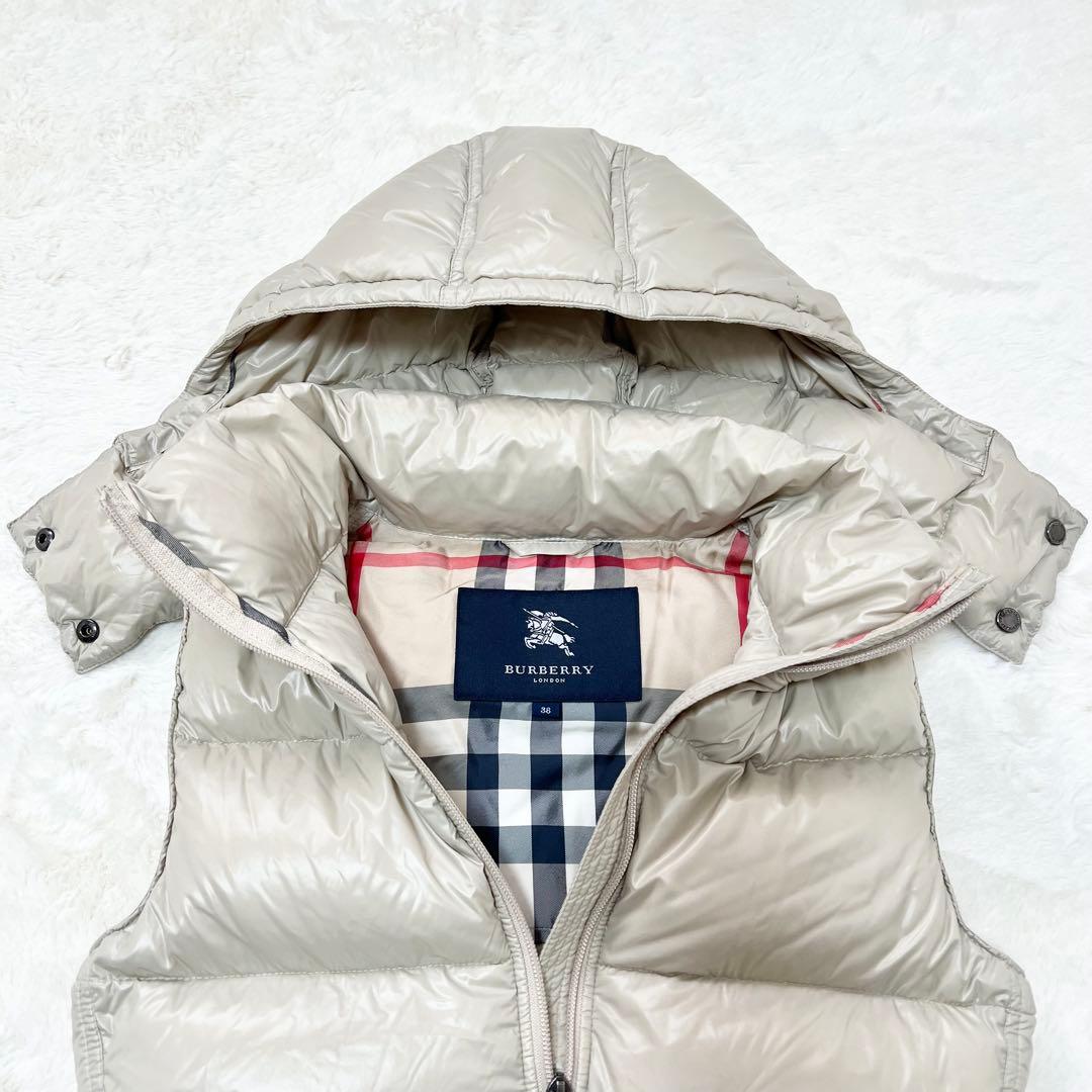 【メリーちゃん】バーバリー✨️ダウンベスト　ノバチェック　ハンガリーグース