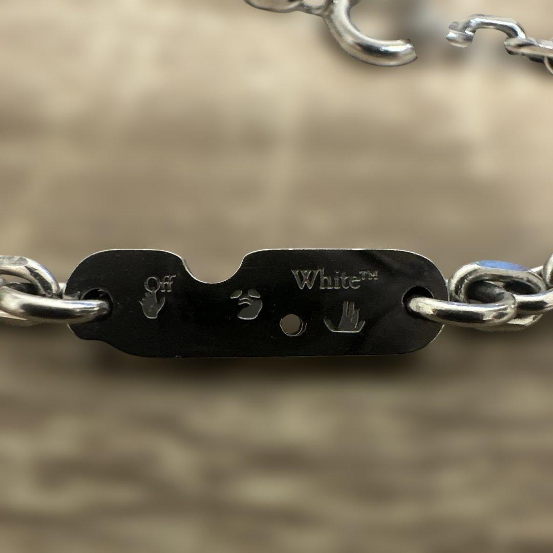 Off-White シルバー クロスネックレス