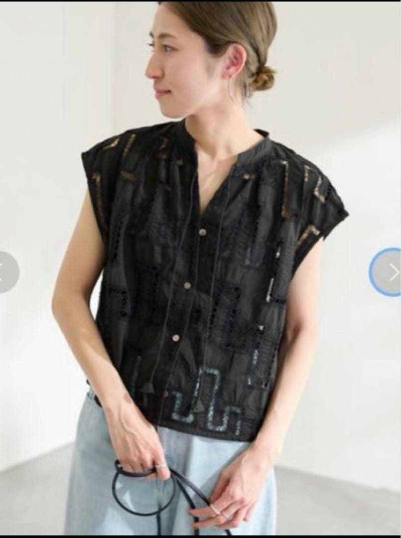 【美品】FRAMeWORK カットワークレースブラウス　シャツ　ブラウス　レース