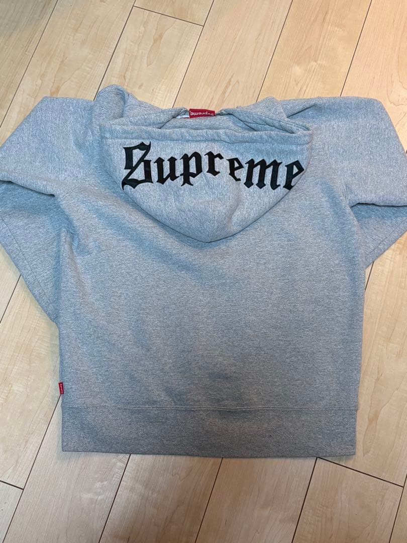 MサイズSUPREMEジップパーカー16AW Old English Hood