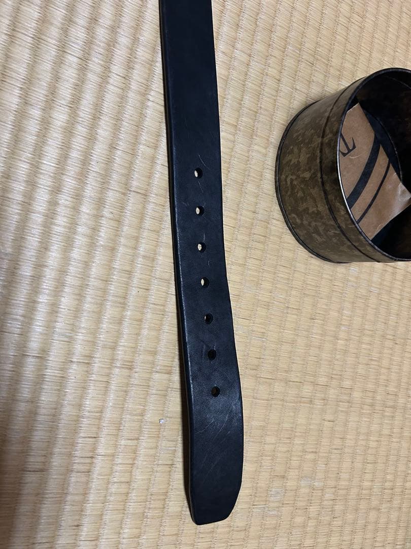 Vintage Works 黒レザーベルト DH5684